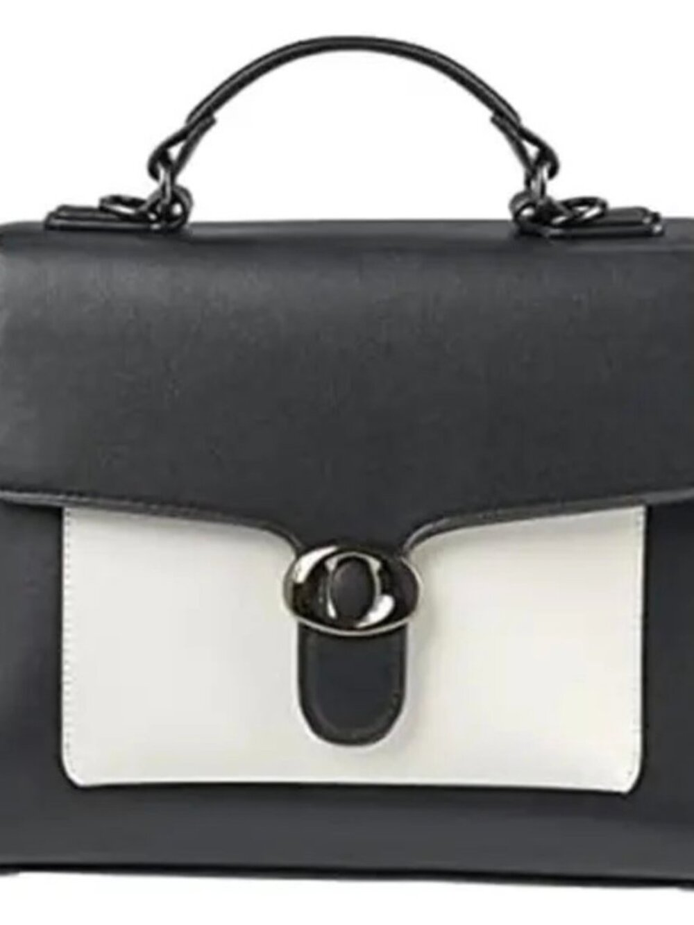Moderne Elegance - Loulu Top Handle Bag - Black & White